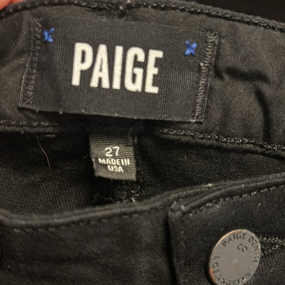 Paige Hoxton ankle black jeans with raw hem size 27 - Picture 9 of 10